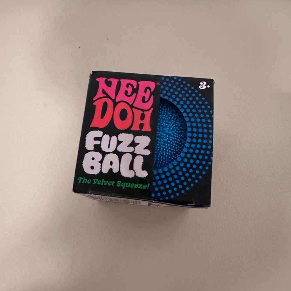 NeeDoh Blue Fuzz Ball Kids Toy - Velvet Squeeze